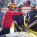 Chile: Bomberos de Los Andes capacitan a brigadistas de Codelco Andina